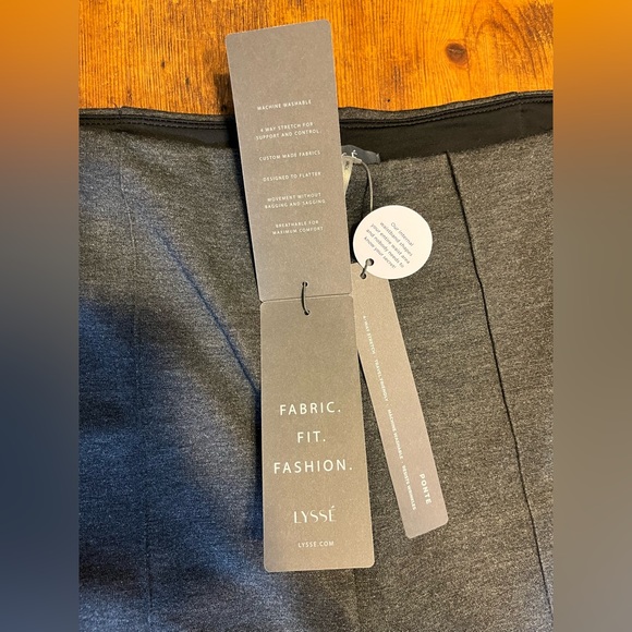 NWT- Lysse Ponte Charcoal Grey High Waist Pants Wrinkle Resistant Waist Shaping - Picture 5 of 15